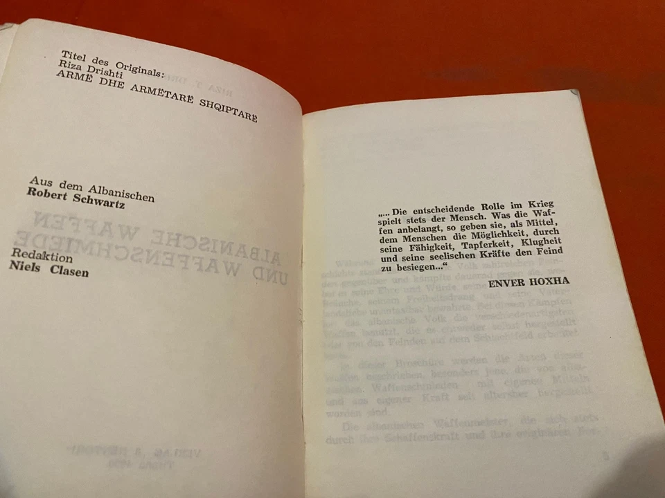 ALBANISCHE WAFFEN 1990 ENVER HOXHA VINTAGE ALBANIAN BOOK GERMAN - Image 3 of 4