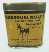 NOS MISSOURI MULE cardboard & tin can Kansas ...
