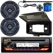 JVC KDT92MBS CD Receiver, 2x 6.5" Black Speakers, Cover, Antenna, Wire, Remote