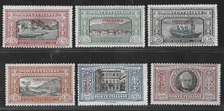 CIRENAICA ITALIAN COLONIES 1924 MH Manzoni Complete Set Sass #11 16 CV €880