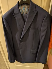 Next mens regular fit blue suit 44R jacket 40R trousers