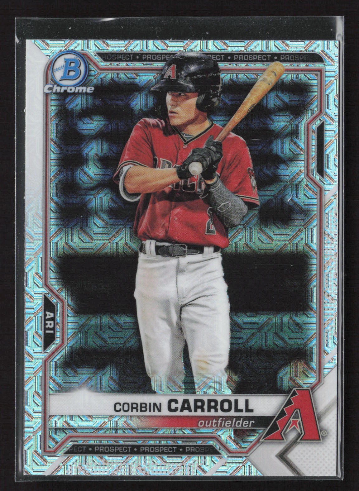 2021 Bowman #BCP-142 Corbin Carroll Chrome Prospects Mojo Refractor A10