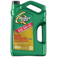 Full Synthetic High Mileage 5W-20 Motor Oil  5 Quart 24.33 per gallon
