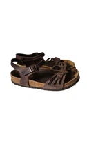 BIRKENSTOCK Women Bali  Brown Leather Sandals Shoes Size-37/US-6-6.5