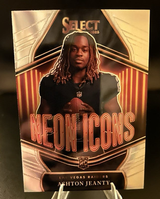 2025 Ashton Jeanty Panini Select Neon Icons Silver Prizm Rookie Insert