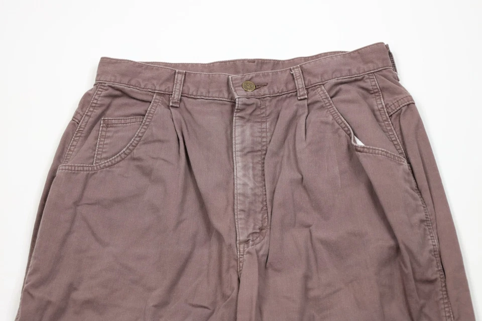 Pantalones chinos Lee vintage años 90 para mujer 16 desgastados plisados pierna cónica púrpura EE. UU. Foto 2 de 4