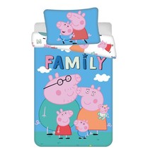 Peppa Pig Toddler Size Duvet Cover Set 100 x 135 cm 100% COTTON Family