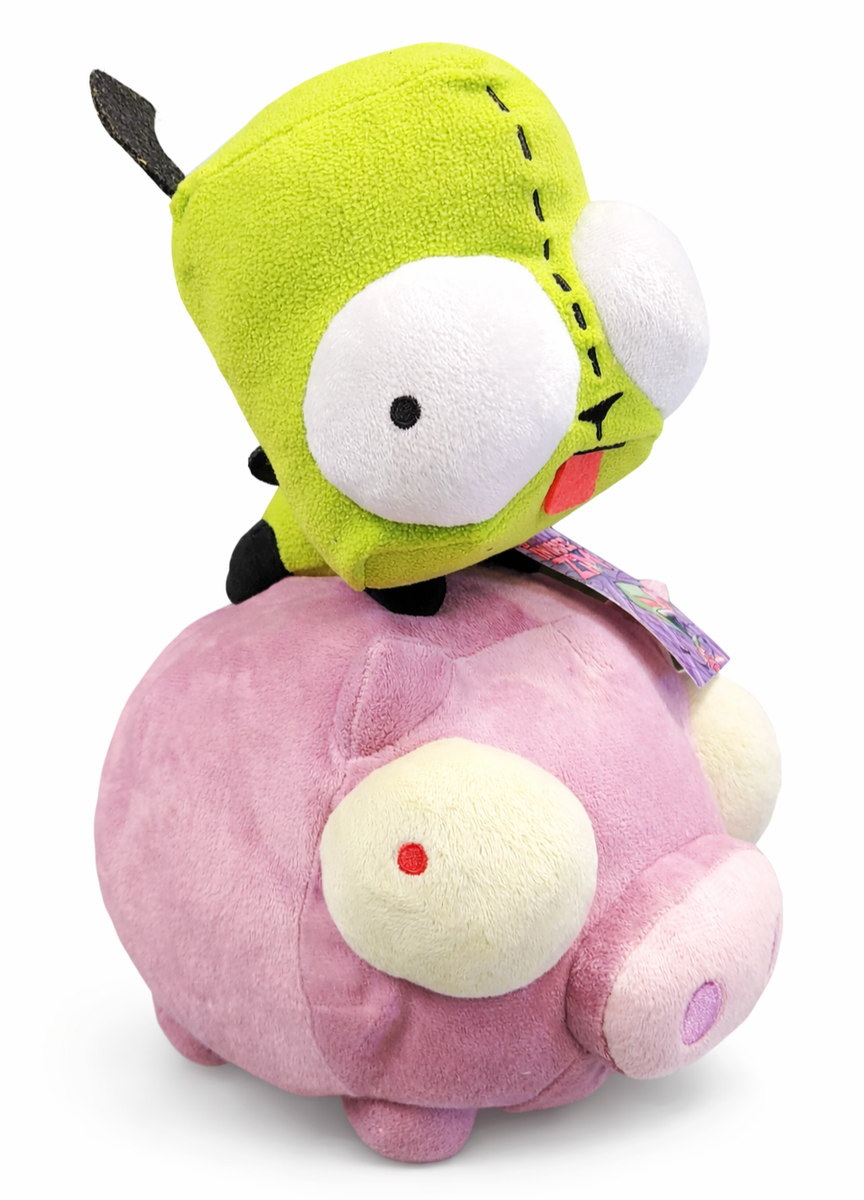 Invader Zim GIR 14” Plush on Pink Pig Piggy SDCC Comic-Con