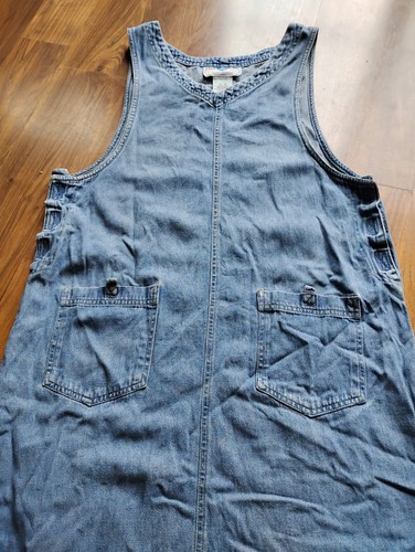 Size M True Blue Casual Sportswear Blue Jean Dress, 44" Long - Picture 2 of 11