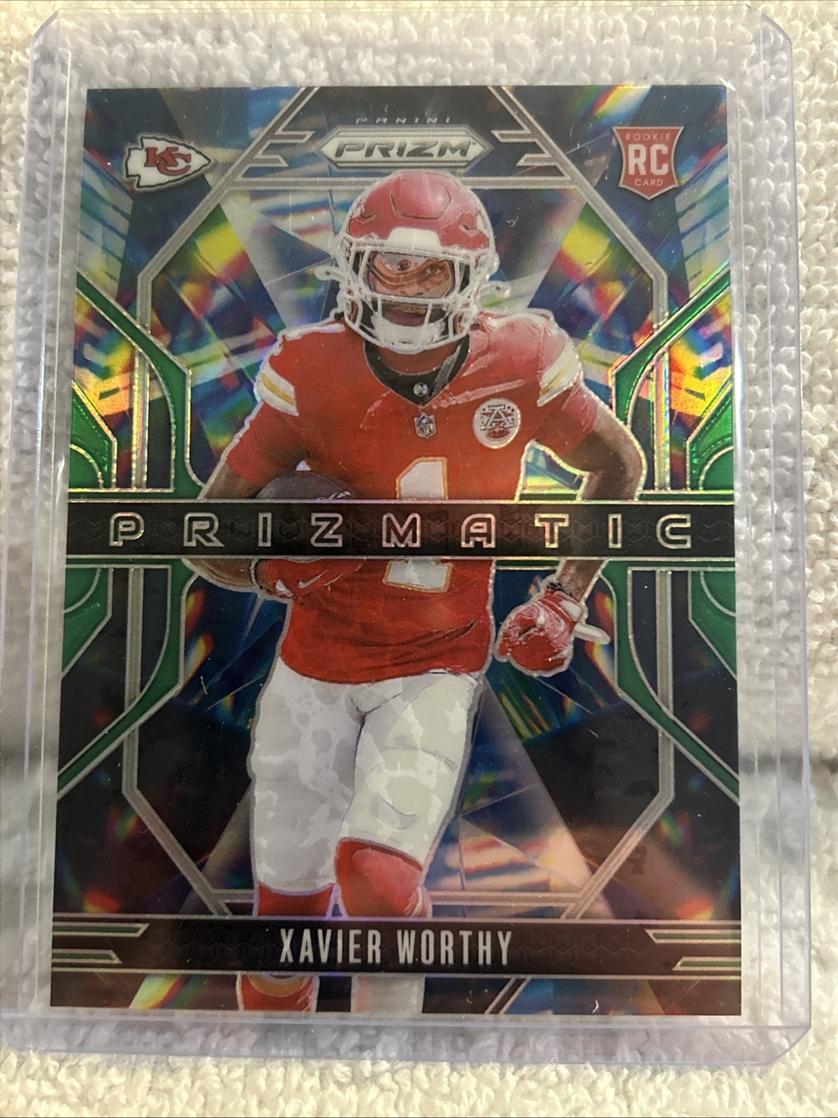 2024 Panini Prizm - Prizmatic Xavier Worthy #14 Green Prizm (RC)