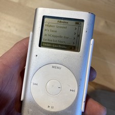 Apple iPod Mini 1st Gen Silver 4GB MP5001 800 Songs HP Rare 2005