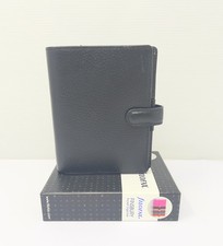 Filofax Finsbury Pocket Black Leather Agenda Organizer 025360 New Box