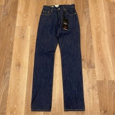 NWT Levi  s Premium 501 High Rise Button Fly 24x32 Big E Dark Wash Classic