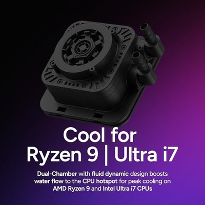 COOLER MASTER 240 ELITE LIQUID WHITE CPU LIQUID, DUAL-CHAMBER PUMP - WHITE