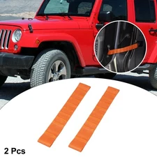 2pcs Door Adjustable Limiting Straps for Jeep Wrangler TJ JK JKU JL 00-18 Orange