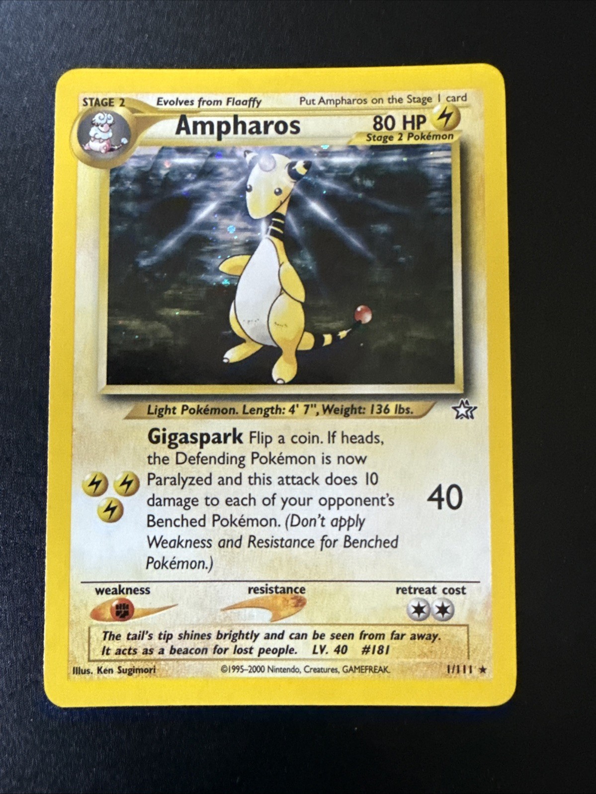 Ampharos 1/111 Neo Genesis Holo