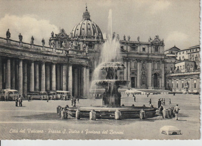ROM, ITALIEN - PETERPLATZ S/W POSTKARTE +