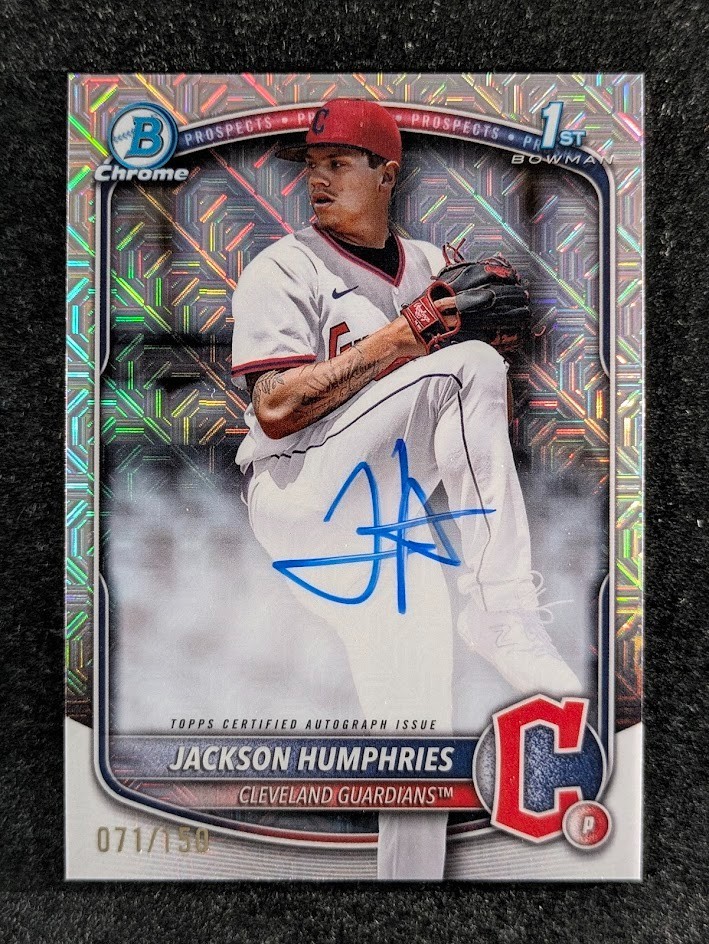 2025 Bowman JACKSON HUMPHRIES 71/150 1st Auto HTA Choice Chrome Prospect SP