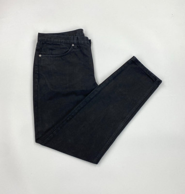 Herren Schwarz Asket Jeans W36 L32 Regular Fit Slim Tapered Organic Denim Italy A