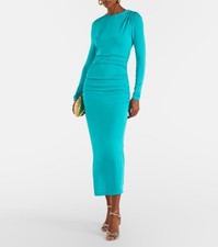 Carolina Herrera Ruched jersey midi dress Size XS