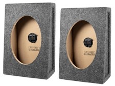 Pair Rockville Rs6x9vt 6x9 Speaker Boxes Wedge Behind Pickup Truck Seat