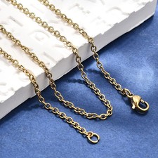 50pcs Gold Necklace Cable Chain Extension Lobster Claw Clasp for Jewelry Making
