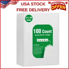 Syntus 100 Count Vacuum Sealer Bags Gallon 11 x 16 inch for Seal a Meal, Commerc