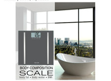 Taylor Digital Body Composition Scale - Body Fat/Water/Muscle, 400 lb, 8-User
