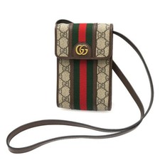 Gucci GG Supreme Ophidia Mini Shoulder Bag Canvas Leather Brown Crossbody 625757