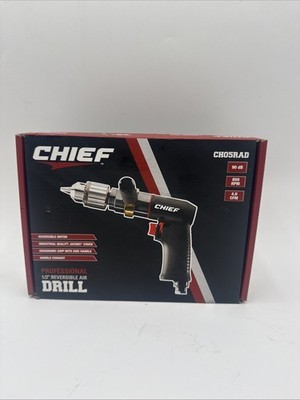 NEW Chief AIR DRILL 1/2'' -  CH05RAD Reversible Professional 90 dB Pneumatic New