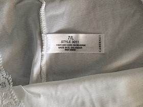 CABERNET Large White Satin Wide Lace Waistband Brief Panties VINTAGE #3011