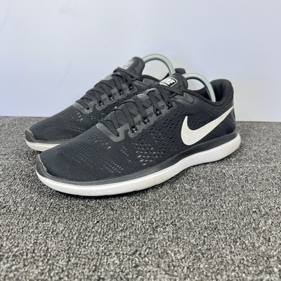 Nike Flex 2016 Run Running Shoes Womens Size 8 Black White Sneakers 830751-001