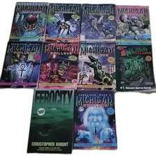 Lot of 10 Michigan Chillers Books by Jonathan Rand + Ferocity Signed Horror