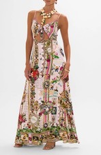 Camilla Tie Front Cut Out Maxi Dress My Sweet Snow White Size S RRP $799 Disney