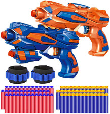 2 Pack Blaster Guns Toy Guns for Boys with 60 Pack Refill Soft Foam Darts for Ki