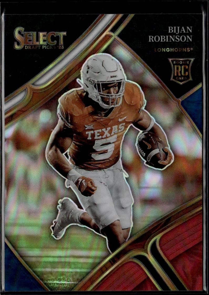 2023 Panini Select Draft Picks #9 Bijan Robinson Tri-Color Prizm #/199