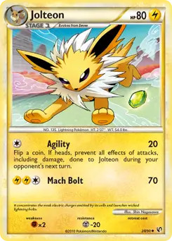 Jolteon - 28/90 - Pokemon Undaunted Card NM