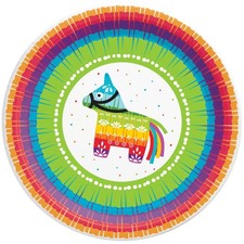 Pinata Mexican Fiesta Cinco de Mayo Theme Party 8.5" Paper Dinner Plates