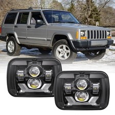 E-geprüft 5x7 Zoll LED Scheinwerfer DRL für Jeep Cherokee XJ Wrangler YJ Chevy