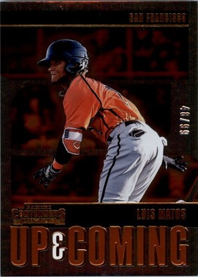 2020 Panini Contenders Up and Coming Gold #2 Luis Matos /99 - BB