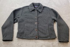 Vintage Patagonia Synchilla Cardigan Womens Medium Gray Fleece 25078 USA Made