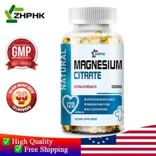 Magnesium Citrate Capsules 1000mg - Max Absorption Magnesium Powder for Muscle