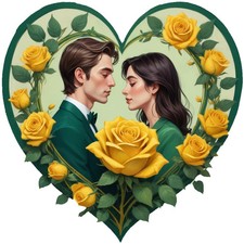 30 Custom Green Romantic Heart Personalized Address Labels