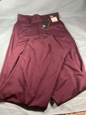 Lee Ultra Soft Waistband Wide Leg High Rise Rodeo Women's Size Burgundy MM