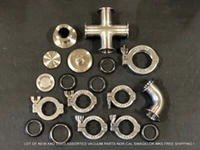 LOT OF NEW AND USED ASSORTED VACUUM PARTS NOR-CAL SWAGELOK MKS FREE SHIPPING I.