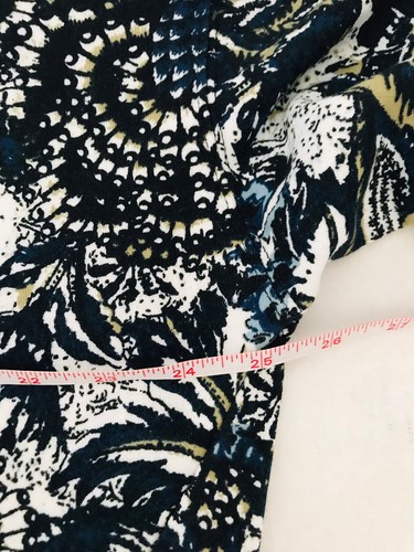 Joie Crewneck Floral Paisley Sweatshirt Womens Size XL Blue Thumb Hole Pullover - Picture 8 of 12