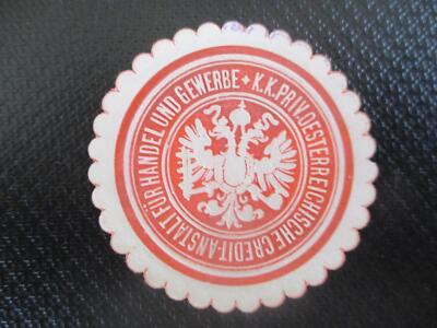 (1960) Siegelmarke - K.K. Priv. Österr. Credit-Anstalt für Handel & Gewerbe
