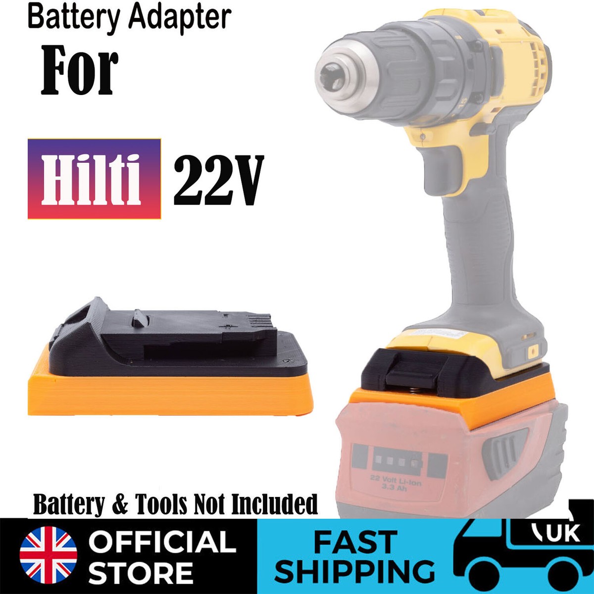 Battery Adapter For Hilti 22V Lithium Battery To For Dewalt 18V