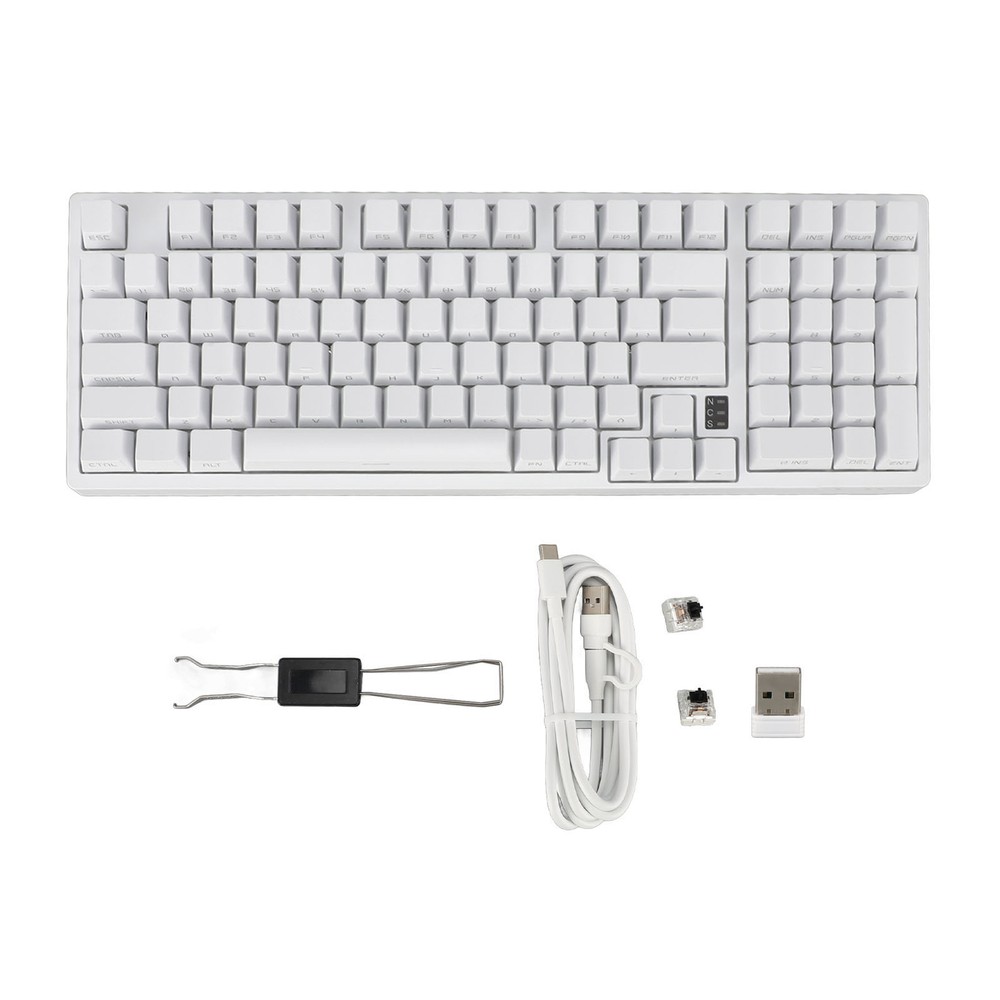 98-Key Wireless Mechanical Keyboard with 3-Mode Connectivity, Linear Switches, and RGB Backlight