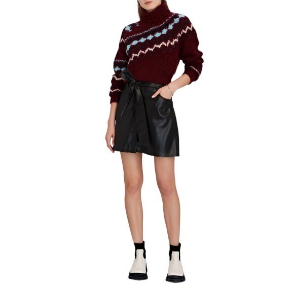 SAOLA Nuovo stivaletto STAUD Fiocco Chelsea Lug suola calzino caviglia pelle bianca 38 7 5